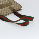 GUCCI GG Supreme Web Sherry Line Tote Bag PVC Beige Red 89 02 997 Auth ti3542-7