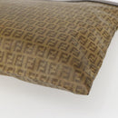 FENDI Zucchino Canvas Hand Bag PVC Vintage Brown Gold Auth ti3543-15