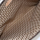 FENDI Zucchino Canvas Hand Bag PVC Vintage Brown Gold Auth ti3543-11