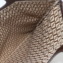 FENDI Zucchino Canvas Hand Bag PVC Vintage Brown Gold Auth ti3543-17