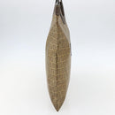 FENDI Zucchino Canvas Hand Bag PVC Vintage Brown Gold Auth ti3543-3