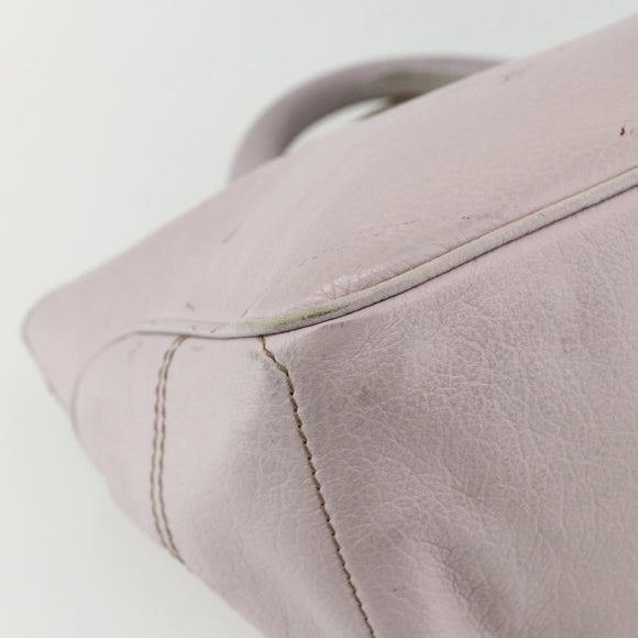 CELINE Boogie Hand Bag Leather Pink Silver Auth ti3544
