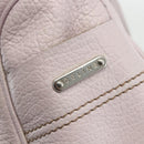 CELINE Boogie Hand Bag Leather Pink Silver Auth ti3544-17