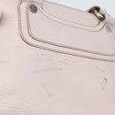 CELINE Boogie Hand Bag Leather Pink Silver Auth ti3544-10