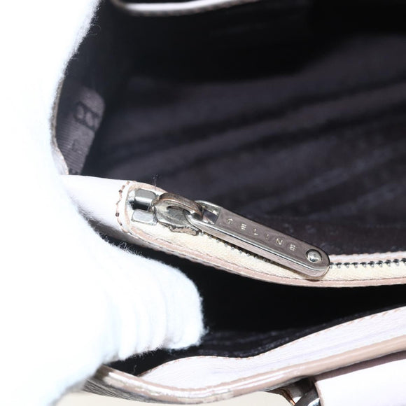 CELINE Boogie Hand Bag Leather Pink Silver Auth ti3544