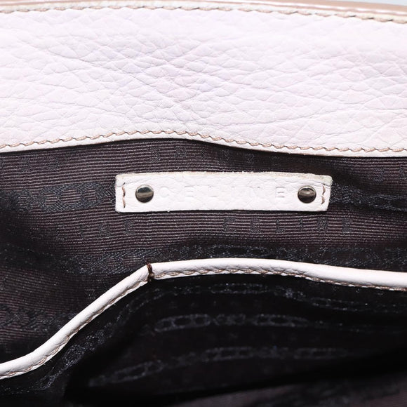 CELINE Boogie Hand Bag Leather Pink Silver Auth ti3544