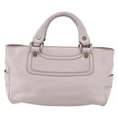 CELINE Boogie Hand Bag Leather Pink Silver Auth ti3544-13