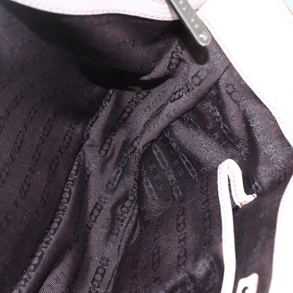 CELINE Boogie Hand Bag Leather Pink Silver Auth ti3544