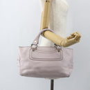 CELINE Boogie Hand Bag Leather Pink Silver Auth ti3544-25
