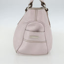 CELINE Boogie Hand Bag Leather Pink Silver Auth ti3544-3
