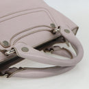 CELINE Boogie Hand Bag Leather Pink Silver Auth ti3544-7