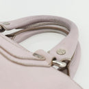 CELINE Boogie Hand Bag Leather Pink Silver Auth ti3544-8
