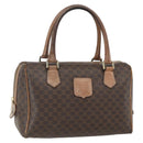 CELINE Macadam Canvas Hand Bag PVC Leather Brown Gold Auth ti3545-1