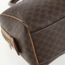 CELINE Macadam Canvas Hand Bag PVC Leather Brown Gold Auth ti3545-15