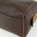 CELINE Macadam Canvas Hand Bag PVC Leather Brown Gold Auth ti3545-16