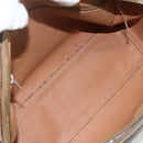 CELINE Macadam Canvas Hand Bag PVC Leather Brown Gold Auth ti3545-9