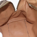 CELINE Macadam Canvas Hand Bag PVC Leather Brown Gold Auth ti3545-21