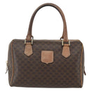 CELINE Macadam Canvas Hand Bag PVC Leather Brown Gold Auth ti3545-13