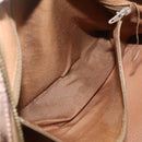 CELINE Macadam Canvas Hand Bag PVC Leather Brown Gold Auth ti3545-11