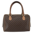 CELINE Macadam Canvas Hand Bag PVC Leather Brown Gold Auth ti3545-2