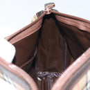 Burberrys Nova Check Pouch Canvas Leather Beige Auth ti3546-11