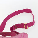 PRADA Canapa PM Hand Bag Canvas 2way Pink Gold Auth ti3547-14