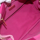 PRADA Canapa PM Hand Bag Canvas 2way Pink Gold Auth ti3547-11
