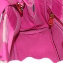 PRADA Canapa PM Hand Bag Canvas 2way Pink Gold Auth ti3547-21