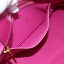 PRADA Canapa PM Hand Bag Canvas 2way Pink Gold Auth ti3547-22