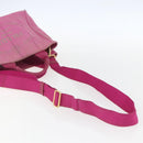 PRADA Canapa PM Hand Bag Canvas 2way Pink Gold Auth ti3547-9