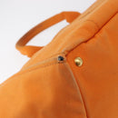 PRADA Canapa GM Hand Bag Canvas Orange Auth ti3548-15