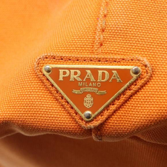 PRADA Canapa GM Hand Bag Canvas Orange Auth ti3548