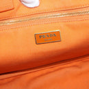 PRADA Canapa GM Hand Bag Canvas Orange Auth ti3548-10