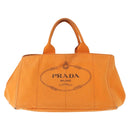 PRADA Canapa GM Hand Bag Canvas Orange Auth ti3548-13