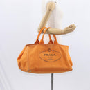 PRADA Canapa GM Hand Bag Canvas Orange Auth ti3548-22