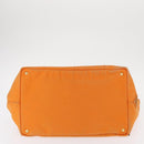 PRADA Canapa GM Hand Bag Canvas Orange Auth ti3548-5