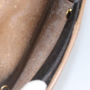 Christian Dior Honeycomb Canvas Chain Shoulder Bag PVC Black Gold Auth ti3549-18