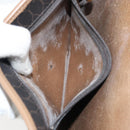 Christian Dior Honeycomb Canvas Chain Shoulder Bag PVC Black Gold Auth ti3549-22