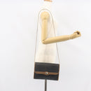 Christian Dior Honeycomb Canvas Chain Shoulder Bag PVC Black Gold Auth ti3549-23