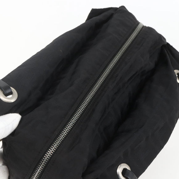 FENDI Zucca Canvas Tote Bag Black Auth ti3550