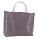 PRADA Hand Bag Patent leather Purple Silver Auth ti3551-1
