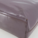 PRADA Hand Bag Patent leather Purple Silver Auth ti3551-15