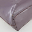 PRADA Hand Bag Patent leather Purple Silver Auth ti3551-16
