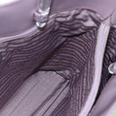 PRADA Hand Bag Patent leather Purple Silver Auth ti3551-18