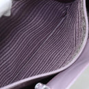 PRADA Hand Bag Patent leather Purple Silver Auth ti3551-21