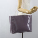 PRADA Hand Bag Patent leather Purple Silver Auth ti3551-23