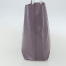 PRADA Hand Bag Patent leather Purple Silver Auth ti3551-3
