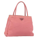 PRADA Hand Bag Nylon Pink Silver Auth ti3552-1