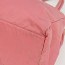 PRADA Hand Bag Nylon Pink Silver Auth ti3552-9