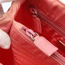 PRADA Hand Bag Nylon Pink Silver Auth ti3552-10